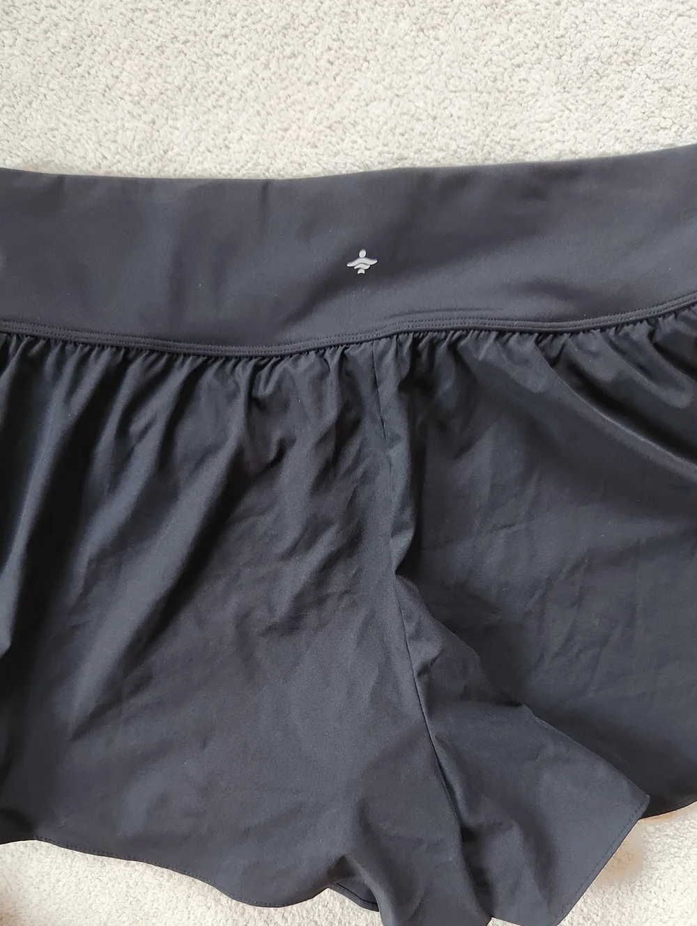 Halara Large Black Shorts with Biker Shorts inside -